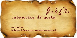 Jelenovics Ágosta névjegykártya
